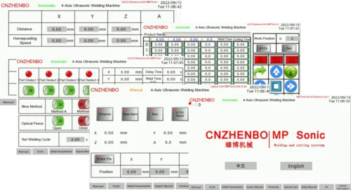 Multiple axiles ultrasonic system